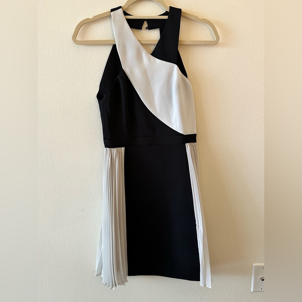BCBG Maxazria Mini Dress Black and White XS